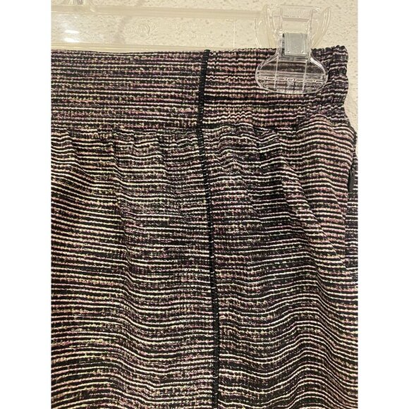 Lululemon Shorts Womens 10 Tall Black White Stripe Tracker Athletic Running - Picture 2 of 5